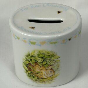 Wedgwood UK Peter Rabbit children's porcelain money bank